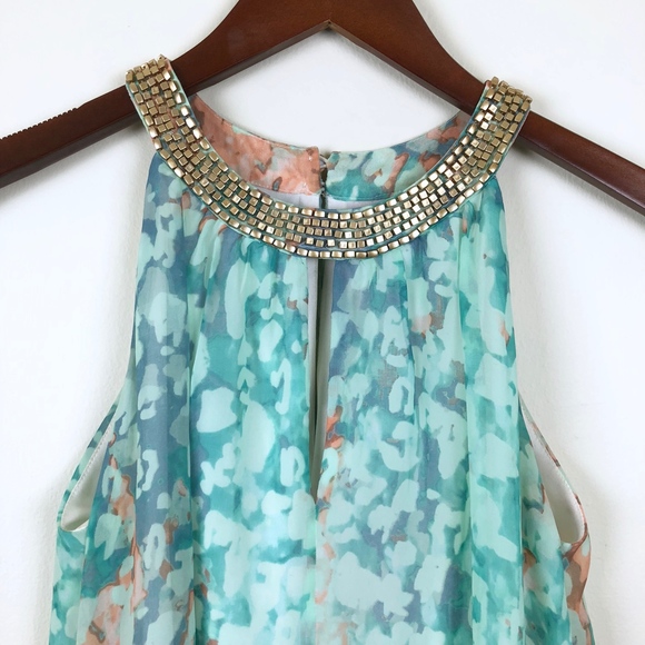 *NEW* Vince Camuto Watercolor Trapeze Dress - Picture 2 of 7